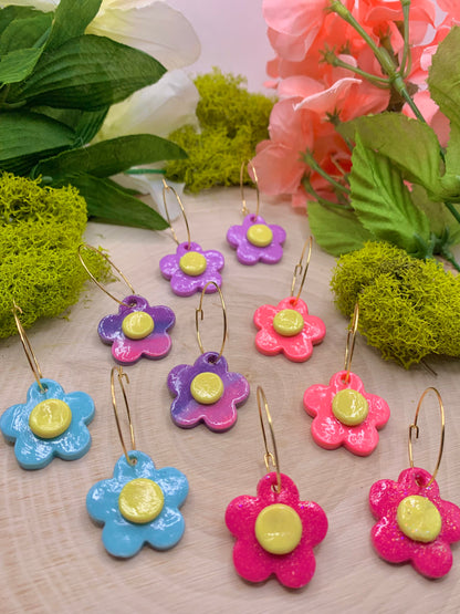 Flower Blossom Hoops