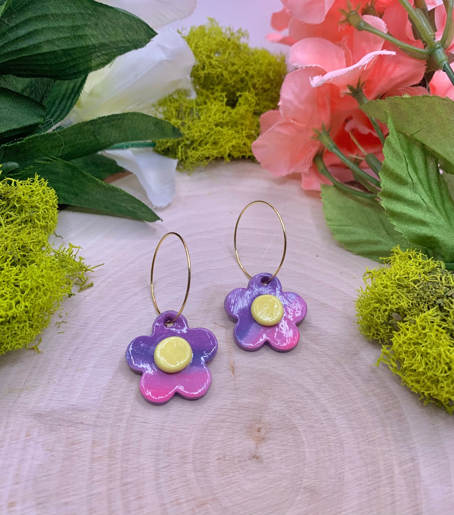 Flower Blossom Hoops